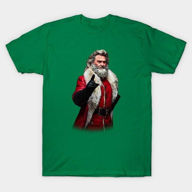 Kurt Russell Santa T-Shirt by BigOrangeShirtShop